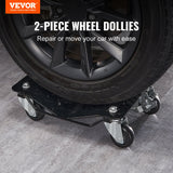 VEVOR Car Dolly Wheel Tire Dolly 2 PCS Heavy Duty Skate Auto Repair Dolly 3000LB - Front View