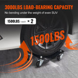 VEVOR Car Dolly Wheel Tire Dolly 2 PCS Heavy Duty Skate Auto Repair Dolly 3000LB