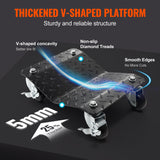 VEVOR Car Dolly Wheel Tire Dolly 4 PCS Heavy Duty Skate Auto Repair Dolly 6000LB - 45-Degree Angle