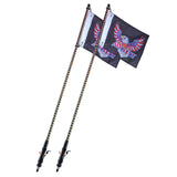 VEVOR 2 PCS 3 FT Whip Light, APP & RF Remote Control Led Whip Light, Waterproof RGB Chasing Lighted Whips with 4 Flags, for UTVs, ATVs, Motorcycles, RZR, Can-am, Trucks, Off-road, Go-karts - Extra Image