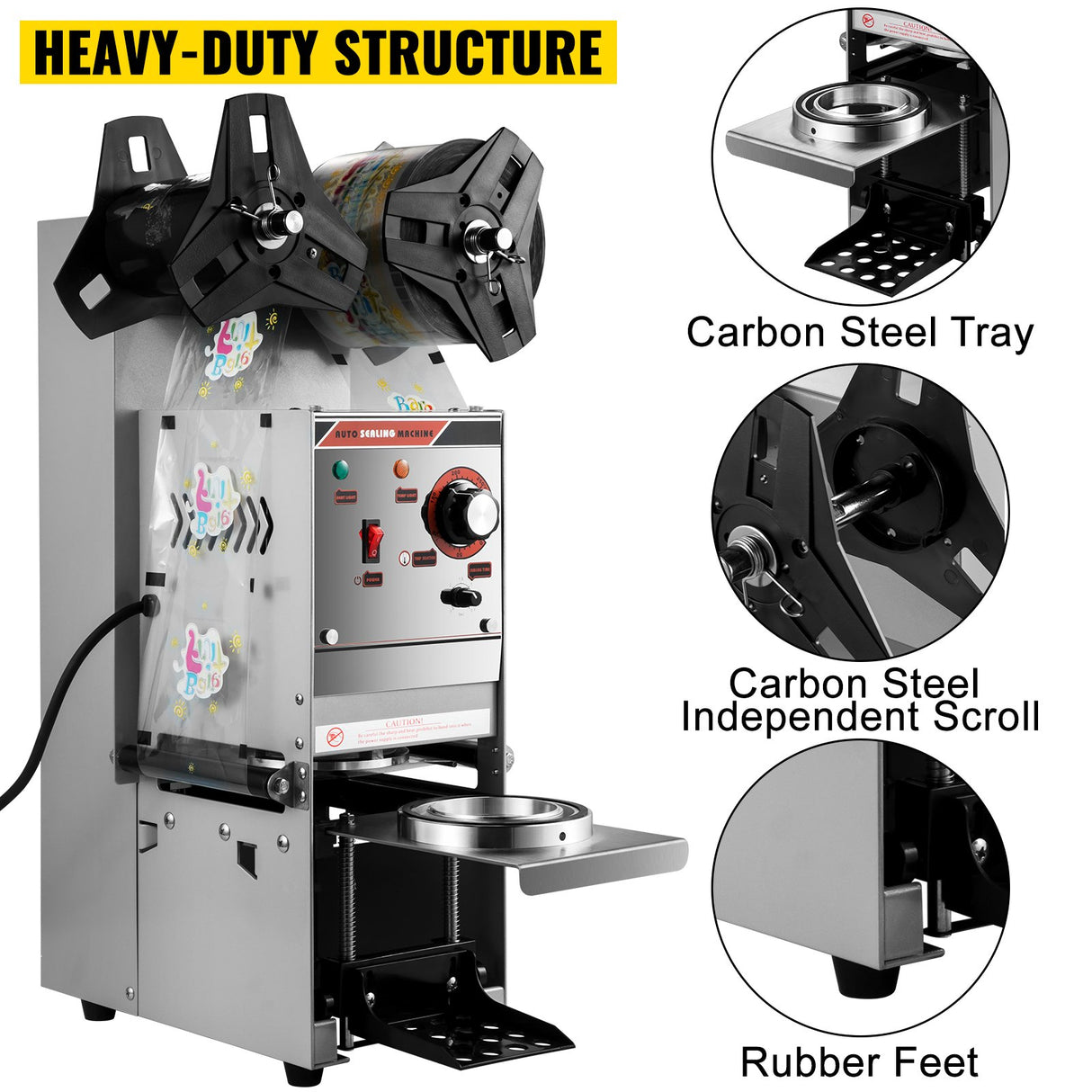 Semi-automatic Cup Sealing Machine Cup Sealer Silver 300-500 Cups/Hour