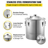 VEVOR Alcohol Distiller 70L Alcohol Still Whiskey Distillery Kit Home Moonshine Still with Thermometer and Fermentation Tank for Alcohol Distilling - Side View