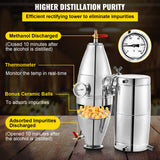 VEVOR Alcohol Distiller 70L Alcohol Still Whiskey Distillery Kit Home Moonshine Still with Thermometer and Fermentation Tank for Alcohol Distilling - Top-Down View