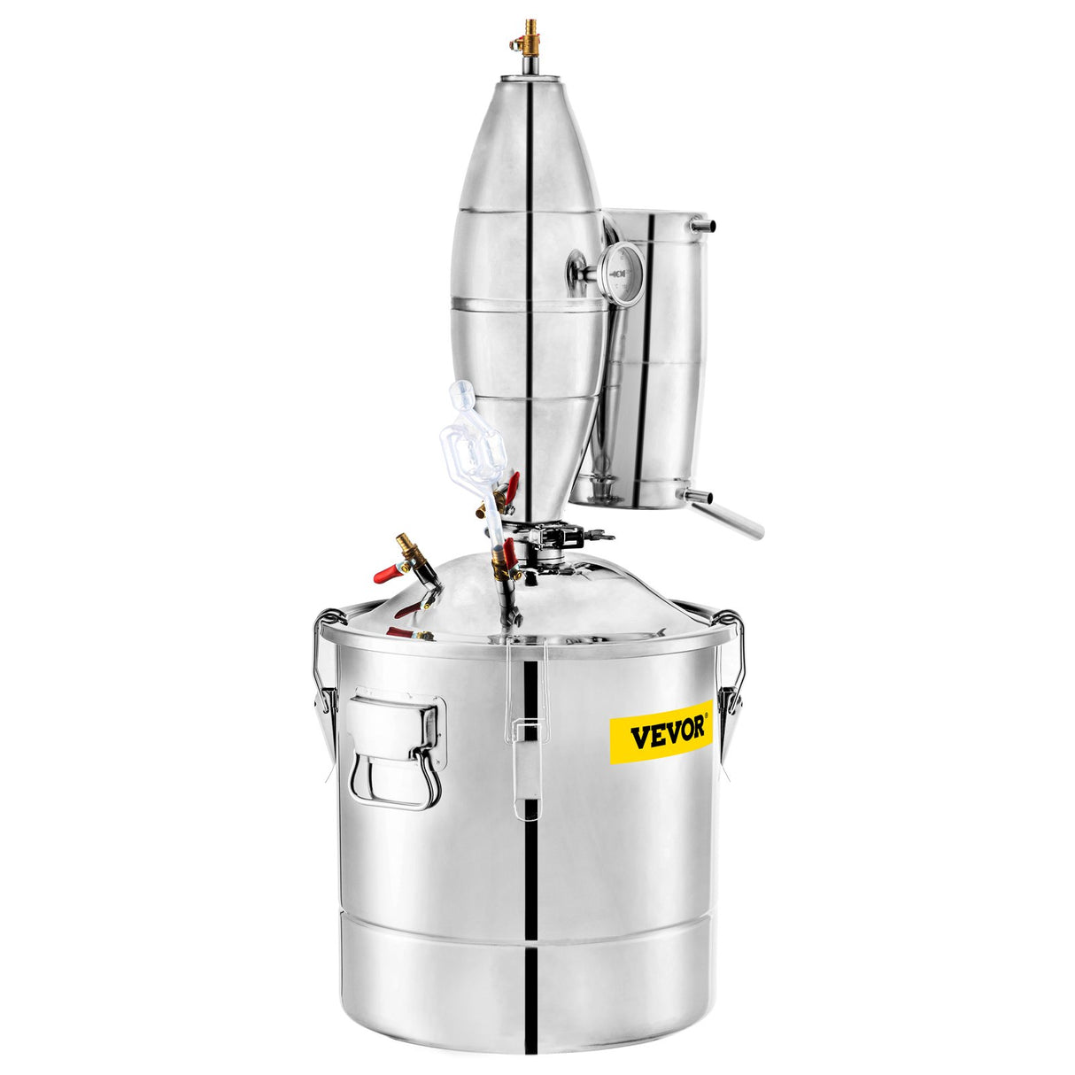 VEVOR Alcohol Distiller 70L Alcohol Still Whiskey Distillery Kit Home Moonshine Still with Thermometer and Fermentation Tank for Alcohol Distilling