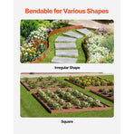 Steel Landscape Edging, 10 Packs 40 x 4.5 in Weather-Resistant & Pre-Rust Metal Landscape Edging, Bendable Garden Edging Border, Heavy Duty Lawn Edging, Flower Bed Yard Pathway Divider