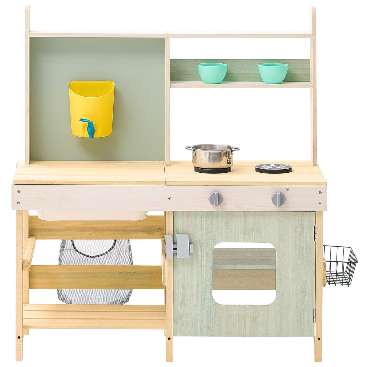 VEVOR Wooden Mud Kitchen Outdoor Toy Play Kitchen Set for Kids Pretend Playset