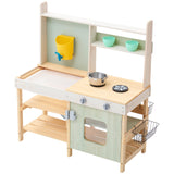 VEVOR Wooden Mud Kitchen Outdoor Toy Play Kitchen Set for Kids Pretend Playset - Extra Image