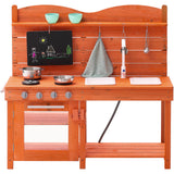 VEVOR Wooden Mud Kitchen Outdoor Toy Play Kitchen Set for Kids Pretend Playset - Extra Image