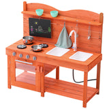 VEVOR Wooden Mud Kitchen Outdoor Toy Play Kitchen Set for Kids Pretend Playset - Extra Image