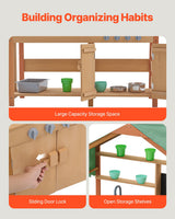 VEVOR Wooden Mud Kitchen Outdoor Toy Play Kitchen Set for Kids Pretend Playset