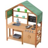 VEVOR Wooden Mud Kitchen Outdoor Toy Play Kitchen Set for Kids Pretend Playset - Extra Image