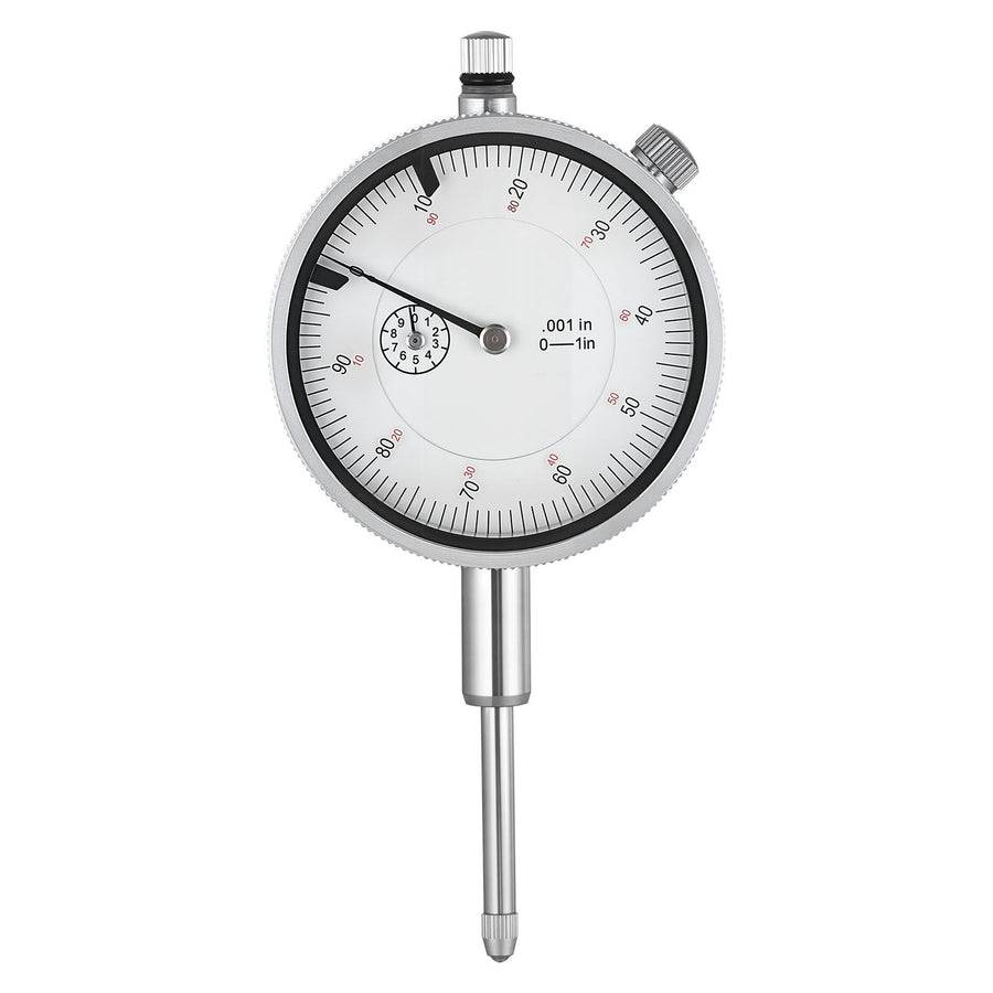Dial Test Indicator with Metal Base, 0.03 mm Accuracy, 0-25.4mm Range, Easy to Read Large Dial, Professional for Narrow Area Measurement, Industrial Machining & Inspection, Precision Testing