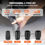 VEVOR Torque Multiplier, Heavy Duty Torque Multiplier Wrench Set, 1 Inch Drive Lug Nut Wrench Torque Multiplier, 1:64 6800N.m Lug Nut Remover, with 4