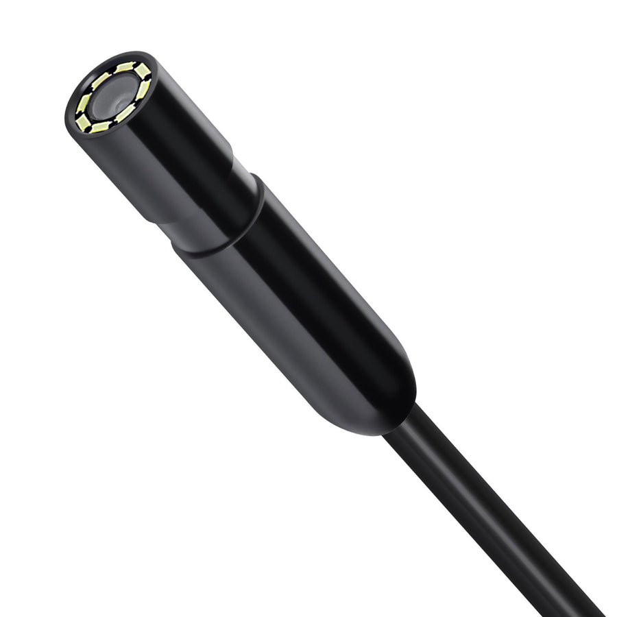 Endoscope Camera with Light, 1920P HD Borescope for Android & IOS, 8 LED Lights Inspection Camera with 5m Semi-Rigid Cable, 2X Zoom, IP67 Waterproof Snake Scope Camera for Auto, Plumbing