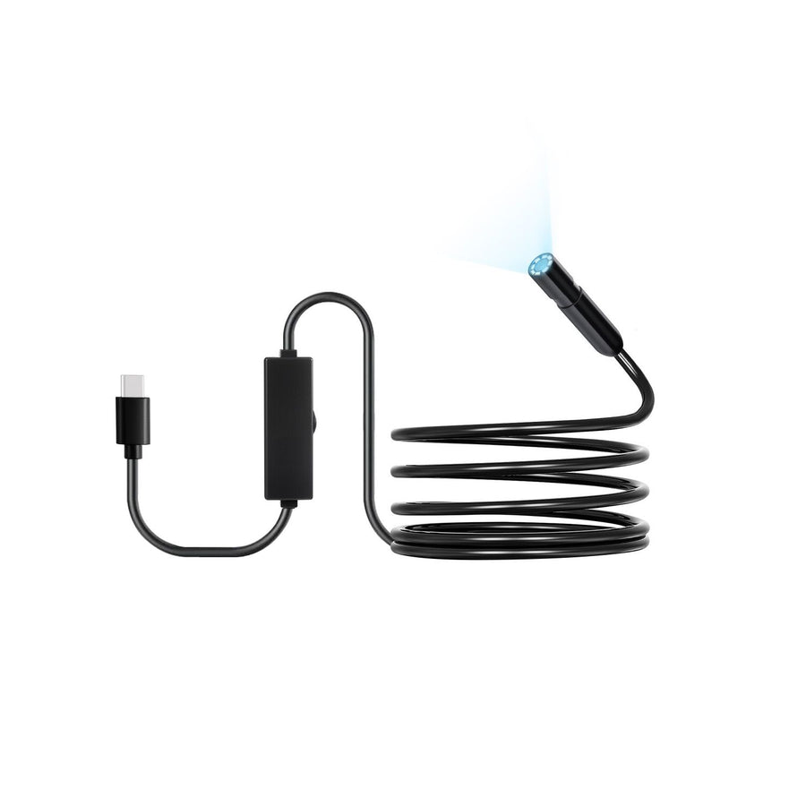 Endoscope Camera with Light, 1920P HD Borescope for Android & IOS, 8 LED Lights Inspection Camera with 3m Semi-Rigid Cable, 2X Zoom, IP67 Waterproof Snake Scope Cameras for Auto, Plumbing