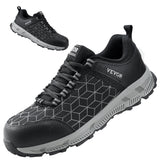 VEVOR Steel Toe Shoes for Men US Size 9 Athletic Work Shoe Sneakers Black