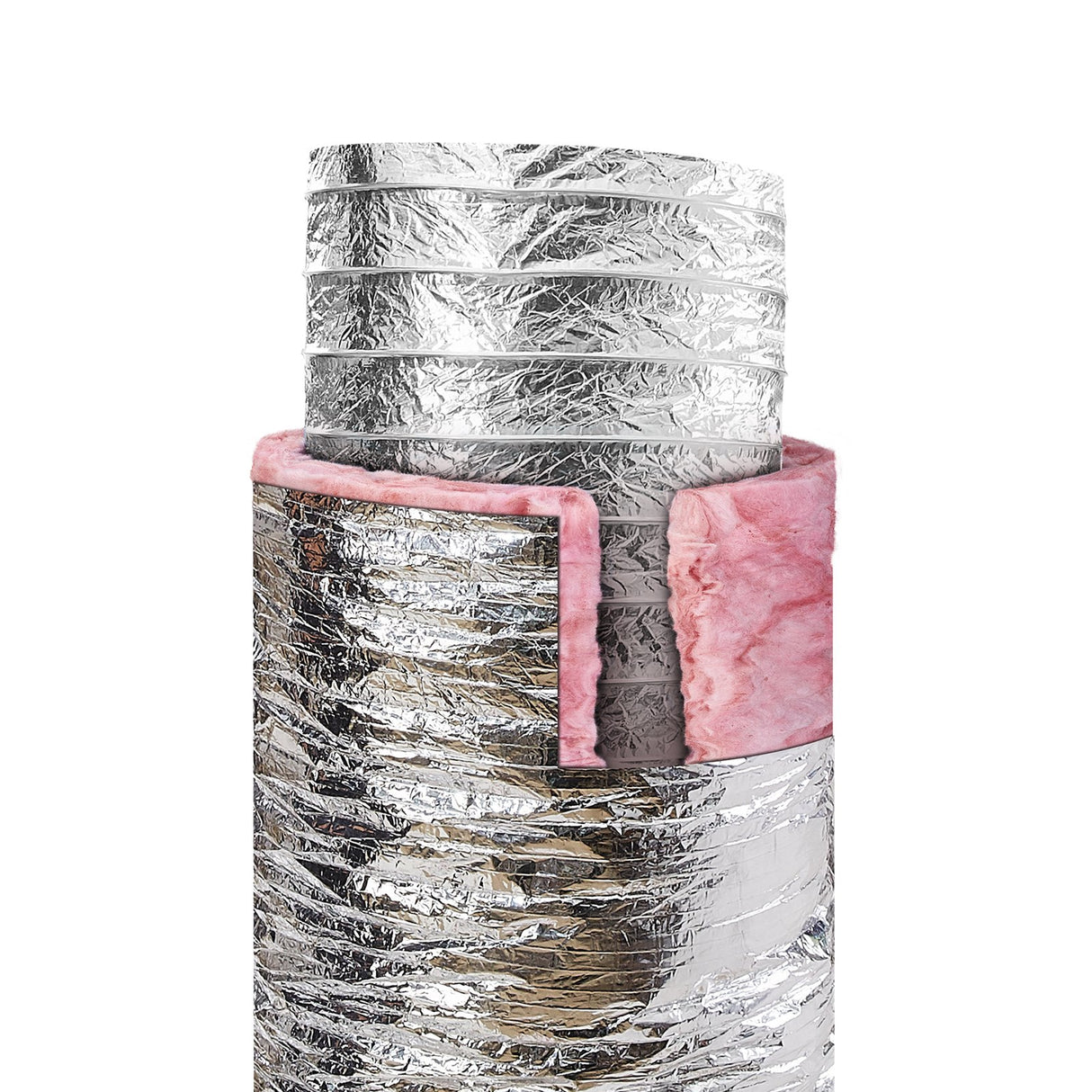 VEVOR Dryer Vent Hose, 152.4MM Insulated Flexible Duct 7.62M Long with 2 Duct Clamps, Heavy-Duty Three Layer Protection for HVAC Heating Cooling