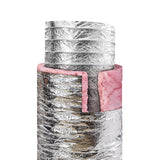 VEVOR Dryer Vent Hose, 152.4MM Insulated Flexible Duct 7.62M Long with 2 Duct Clamps, Heavy-Duty Three Layer Protection for HVAC Heating Cooling Ventilation and Exhaust, R-6.0 Flame Resistance Value - Extra Image