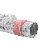 VEVOR Dryer Vent Hose, 152.4MM Insulated Flexible Duct 7.62M Long with 2 Duct Clamps, Heavy-Duty Three Layer Protection for HVAC Heating Cooling Ventilation and Exhaust, R-6.0 Flame Resistance Value - Extra Image