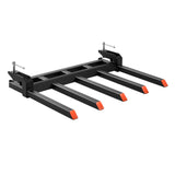 VEVOR Clamp on Debris Forks to 1200 mm Bucket, 1200 kg Capacity Heavy Duty Clamp on Pallet Forks Attachments, Fit for Loader Bucket Skidsteer Tractor