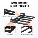 VEVOR Clamp on Debris Forks to 1200 mm Bucket, 1200 kg Capacity Heavy Duty Clamp on Pallet Forks Attachments, Fit for Loader Bucket Skidsteer Tractor