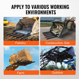 VEVOR Clamp on Debris Forks to 1200 mm Bucket, 1200 kg Capacity Heavy Duty Clamp on Pallet Forks Attachments, Fit for Loader Bucket Skidsteer Tractor