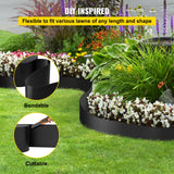 Landscape Edging, 25.4cm Depth 91.44m Total Length, Recycled HDPE Coiled Terrace Board, Flexible Bender Border for Landscaping, Lawn, Garden, Yard, Against Invading Weeds, Black