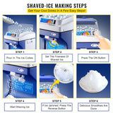 VEVOR Commercial Ice Shaver Ice Shaving Machine Crusher Snow Cone Maker 200KG/H