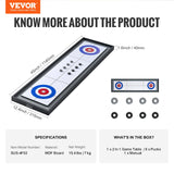 VEVOR 114cm Shuffleboard and Curling 2 in 1 Board Game Portable Tabletop Set - Close-Up Angle