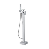 VEVOR Freestanding Bathtub Faucet, Floor Mount, Freestanding Tub Filler, Shower Mixer Taps, Two Water Modes, Swivel Spout, for Bathing & Showering Pet