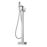 VEVOR Freestanding Bathtub Faucet, Floor Mount, Freestanding Tub Filler, Shower Mixer Taps, Two Water Modes, Swivel Spout, for Bathing & Showering Pet