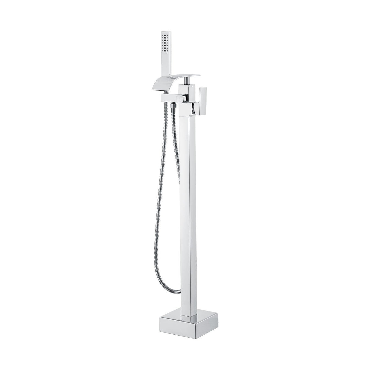 VEVOR Freestanding Bathtub Faucet, Floor Mount, Freestanding Tub Filler, Shower Mixer Taps, Two Water Modes, 360? Swivel Spout, for Bathing &