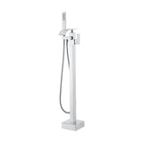 VEVOR Freestanding Bathtub Faucet, Floor Mount, Freestanding Tub Filler, Shower Mixer Taps, Two Water Modes, 360? Swivel Spout, for Bathing &