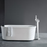 VEVOR Freestanding Bathtub Faucet, Floor Mount, Freestanding Tub Filler, Shower Mixer Taps, Two Water Modes, 360? Swivel Spout, for Bathing &