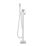 VEVOR Freestanding Bathtub Faucet, Floor Mount, Freestanding Tub Filler, Shower Mixer Taps, Two Water Modes, 360? Swivel Spout, for Bathing & - Extra Image