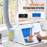 VEVOR Airbrush Spray Booth Portable Hobby Airbrush Paint Spray Booth for Models - Side View