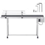 Belt Conveyor, 1498.6 x 198.1 mm Conveyor Table Heavy Duty Stainless Steel Motorized Belt Conveyor for Inkjet Coding Applications Powered PVC Belt Anti-Static Adjustable Speed (Double Guardrail)
