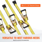 10 Pack Ratchet Tie Down Straps 10000 lbs 2
