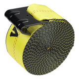 VEVOR Winch Straps, 10.2 cm x 9.1 m, 2.7T Load Capacity, 8.2T Break Strength, Truck Straps with Flat Hook, Flatbed Tie Downs Cargo Control for