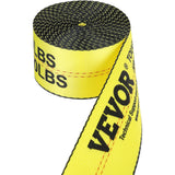 VEVOR Winch Straps, 10.2 cm x 9.1 m, 2.7T Load Capacity, 8.2T Break Strength, Truck Straps with Flat Hook, Flatbed Tie Downs Cargo Control for