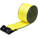 VEVOR Winch Straps, 10.2 cm x 9.1 m, 2.7T Load Capacity, 8.2T Break Strength, Truck Straps with Flat Hook, Flatbed Tie Downs Cargo Control for