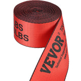 VEVOR Winch Straps, 10.2 cm x 9.1 m, 2.7T Load Capacity, 8.2T Breaking Strength, Truck Straps with Flat Hook, Flatbed Tie Downs Cargo Control for