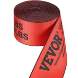 VEVOR Winch Straps, 10.2 cm x 9.1 m, 2.7T Load Capacity, 8.2T Breaking Strength, Truck Straps with Flat Hook, Flatbed Tie Downs Cargo Control for