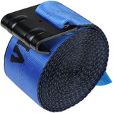 VEVOR Winch Straps, 10.2 cm x 9.1 m, 2.7T Load Capacity, 8.2T Breaking Strength, Truck Straps with Flat Hook, Flatbed Tie Downs Cargo Control for