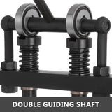 VEVOR Leather Cutting Machine Double Guiding Shaft Leather Embossing Machine with 260x120mm Upper Platen Max 10 mm Leather Die Cutter Suitable for Photo Paper PVC/EVA Sheet - Rear View