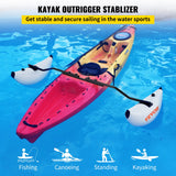 VEVOR Kayak Outrigger Stabilizer Inflatable Outrigger Float 2PCS PVC w/ Arms Rod - Front View