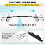 Kayak Outrigger Stabilizer Inflatable Outrigger Float 2PCS PVC w/ Arms Rod