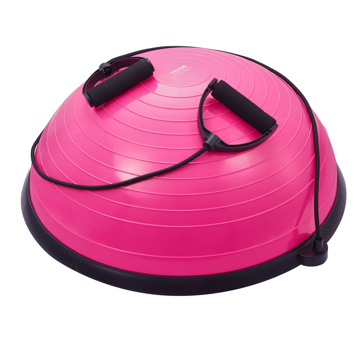 VEVOR Half Exercise Ball Trainer, 23 inch Balance Ball Trainer, 660lbs Capacity Stability Ball, Yoga Ball with Resistance Bands & Foot Pump, Strength