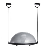 VEVOR Half Exercise Ball Trainer, 23 inch Balance Ball Trainer, 660lbs Capacity Stability Ball, Yoga Ball with Resistance Bands & Foot Pump, Strength Fitness Ball for Home Gym, Full Body Workout, Gray - Extra Image