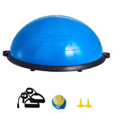 VEVOR Half Exercise Ball Trainer, 23 inch Balance Ball Trainer, 660lbs Capacity Stability Ball, Yoga Ball with Resistance Bands & Foot Pump, Strength Fitness Ball for Home Gym, Full Body Workout, Blue - Extra Image